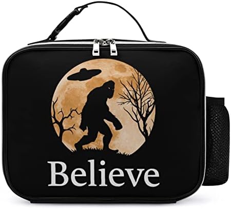 Bigfoot Believe Lunchag Sagra Isolada lancheira reutilizável bolsa de almoço para viagens de trabalho de escritório