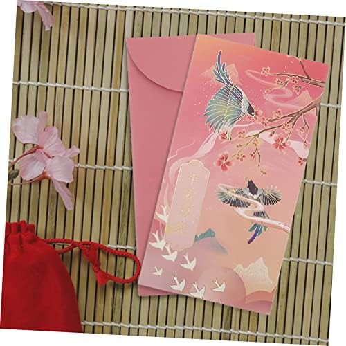 Toddmomy 24pcs Festival de primavera Red Envelope Decoração de casamento Purse de coelhinha chinesa envelopes vermelhos saco de