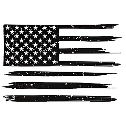 TATTONOOVA EUA Seis lençóis Tatuagens temporárias para homens e mulheres Americano Flag angustiado EUA Grunge Símbolo patriótico