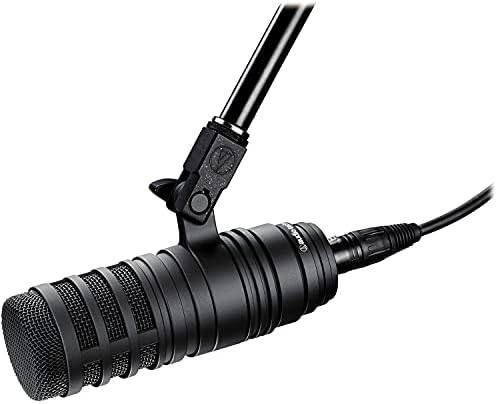 Audio-Technica BP40 Microfone de transmissão dinâmica de diafragma grande + Microphone Stand + Mic Cable XLR-M para