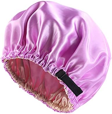Chapéus de balde fofos para capuz de cetim de inverno Tamanho ajustável da cabeça Sono Sleep Silk Capuz para homens Doubres camadas