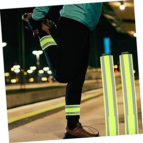 CLISPEED 10 PCs Night Running Leggings Fita Reflexiva para Roupas Ajusta Ajusta Bicletas Bicicletas Cortners Belt Bike Refletores