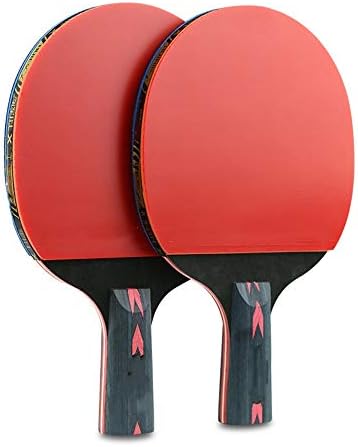 Teerwere ping ping pong paddle mesa tênis raquete 2 bastões de tênis dupla raquete de tênis profissional tênis pong pong ping