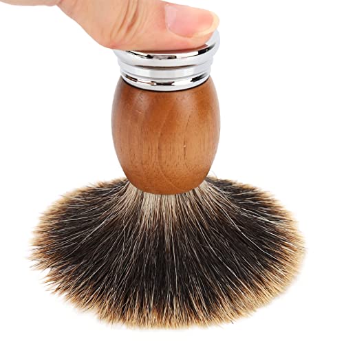 Pincel de barbear, escova de barbear, profissional, portátil, ergonômico, elegante e de salão de barba composta de madeira composta