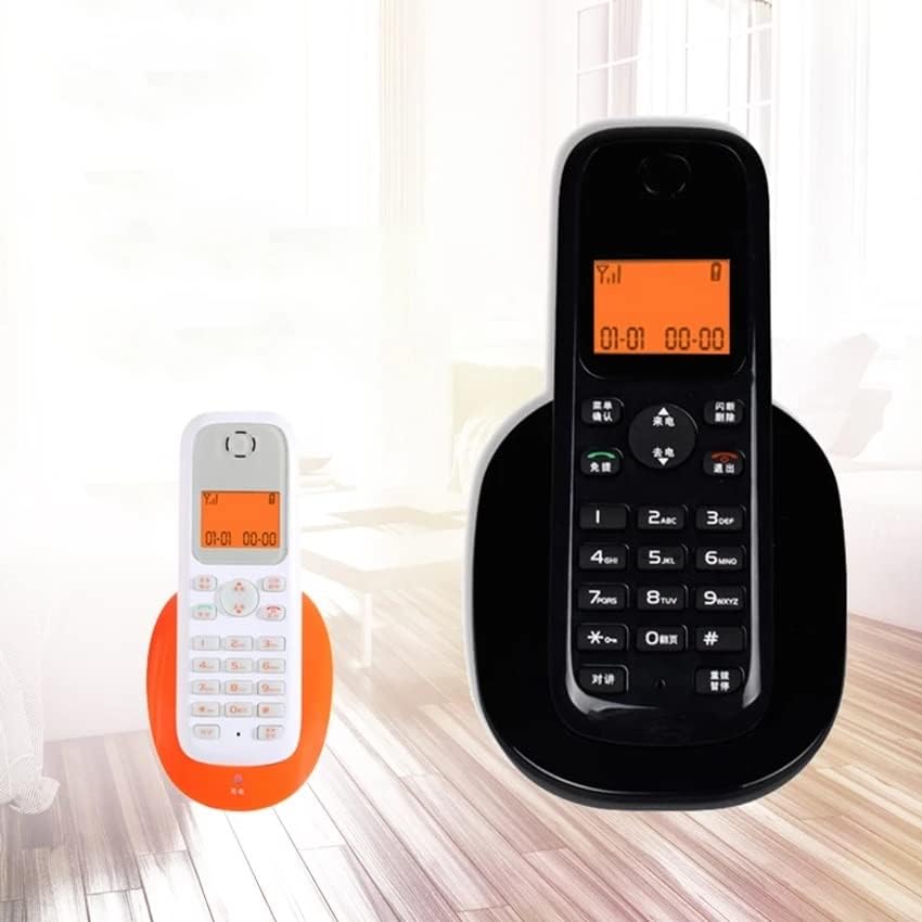 SDFGH 1 Sistema telefônico de atendimento sem fio com identificação de chamadas, Backits LCD laranja, botões luminosos
