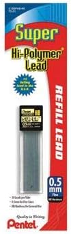 Pentel® Hi-Polymer Chump Reabils, 0,5 mm, dureza HB, tubo de 30 recargas