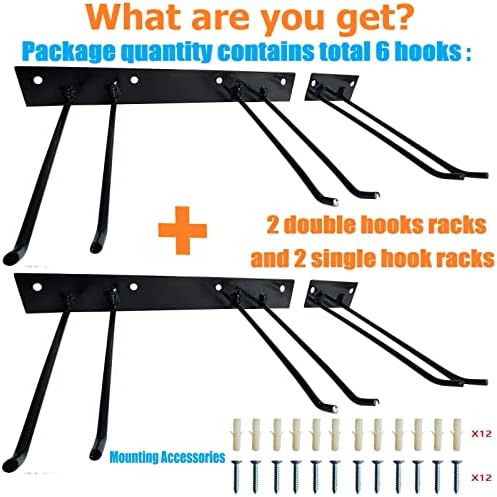 Tioyoty Garage Storage Racks, Organizador de ferramentas de jardim de montagem de parede, cabide de ferramentas de quintal para serviço