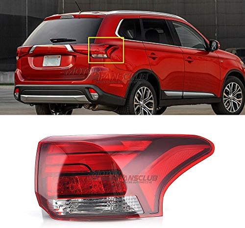 MotorFansclub Luz traseira traseira Lâmpada externa Amarração de luz traseira ajustada para Mitsubishi Outlander 2017 2018 2019