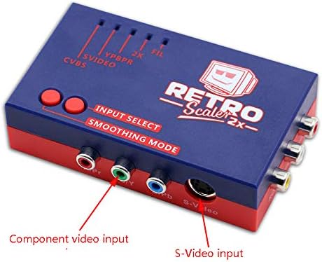 Luntus retroscaler2x a/v para conversor e line-dubler para consoles de jogos retrô PS2/N64/NES/SEGA DREAMCAST/SATURN/MD1/MD2