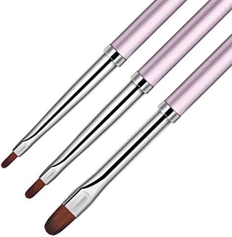 BHVXW 3PCS/Set UNIF Art ACRYLIC Gel Brush Rhinestone Handle Holding Extension Builder Linhas de desenho Desenho de pintura de