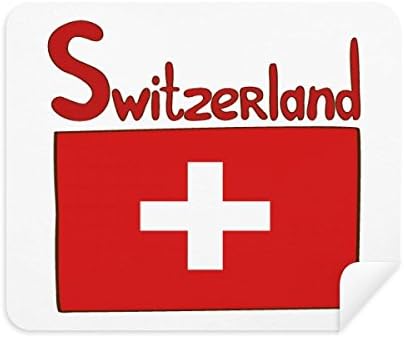 Suíça Bandeira Nacional Bandeira Vermelha Limpeza de Pano Clearner 2pcs Camurça Fabric