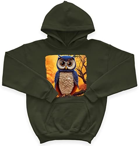 Cartoon Owl Kids 'Sponge Fleece Hoodie - Capuz de Fantasia para Crianças - Hoodie fofo para crianças