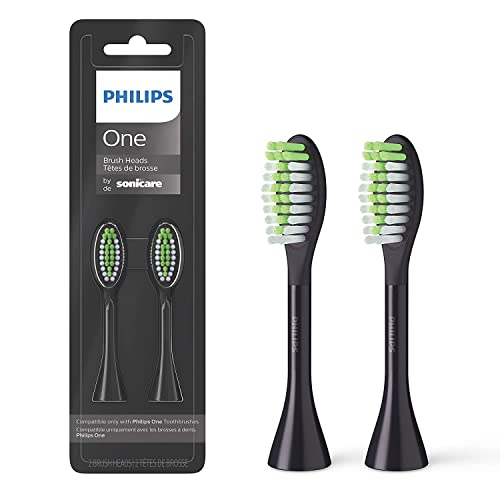 Philips One por Sonicare, 2 cabeças de escova, Shadow Black, BH1022/06