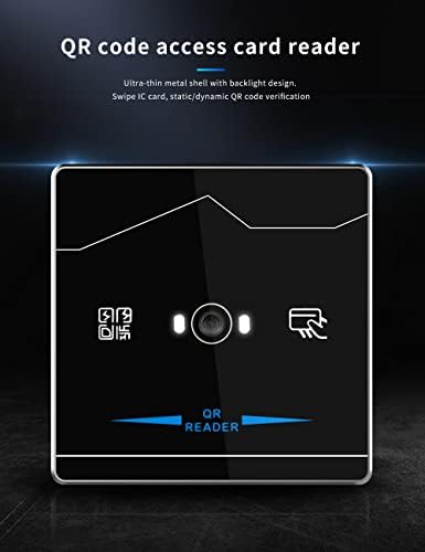 Instalação de cartão de código QR dinâmico estático Instalação incorporada Ultra-fino Metal DC 12V Wiegand RS232