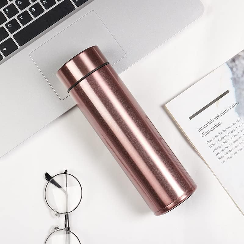 A2K Vinte Fahrenheit Reading Smart Thermos Cup, Infusor de chá, mantém bebidas quentes/frias 24 horas. Corcerem destacável