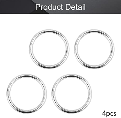 MROMAX 4PCS 1,18 ID x 0,12 espessura do anel Fivela de zinco Offiners O-rings 30mm x 3mm para acessórios DIY tiras