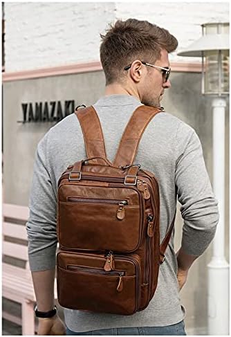 N/A Men's Brethercase Bolsa Soft Laptop Bolsa Multifuncional Bolsa de Messenge ombro para homens para masculino