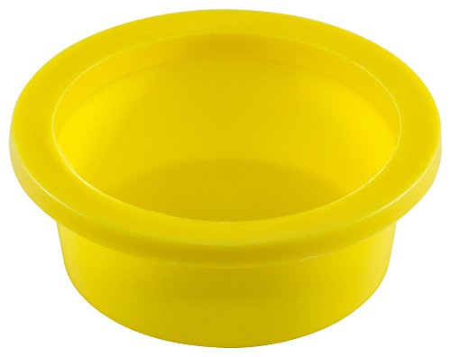 CAPLUGS 99394867 Tampa cônica e plugue de plástico com flange grosso largo WW-8, PE-LD, CAP OD 0,558 ID do plugue 0,725, amarelo