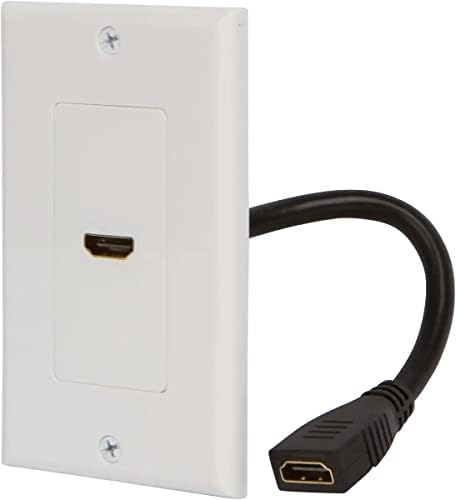 Placa de parede HDMI de hardware Newhouse Branco, 1 pacote