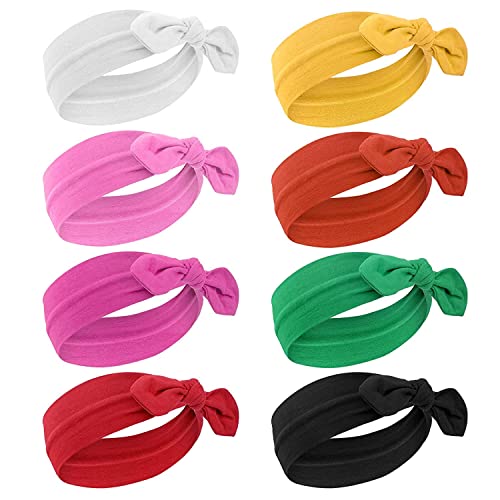 Habibee Women Bands Bandas de cabelo Bandas de turbante Headwraps Band Bows Acessórios para moda ou sport 8 PCS Bandas para mulheres