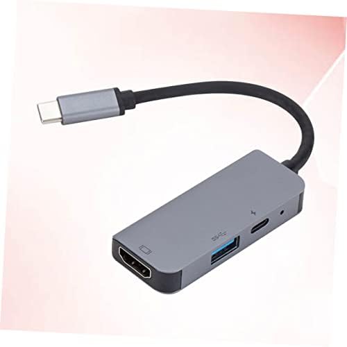 Solustre USB Cubs tipo C Tipo C Tipo C para adaptador Cuber C para Computador Tipo C para adaptar PD Carregamento USB C Hub USB Silver