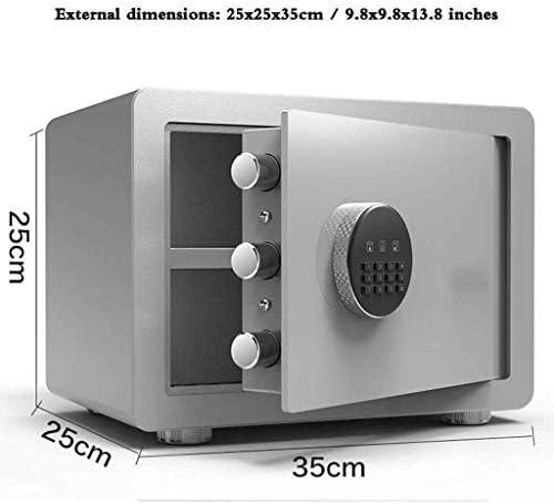 WJCCY Electronic Digital Safe Deposit Box, estrutura de aço sólido escondido na trava do parafuso de trava, design de âncora