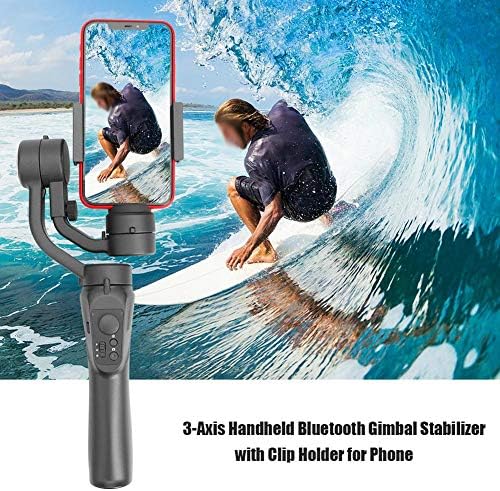 Ytyzc 3-Eixis Handheld Gimbal Stabilizer com suporte para clipe para estúdio de fotos de telefone inteligente Acessórios