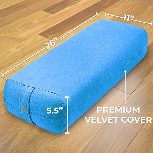 Florensi Yoga e pacote de meditação | Blue Yoga Bolster & Yoga Wheel 3 Pack