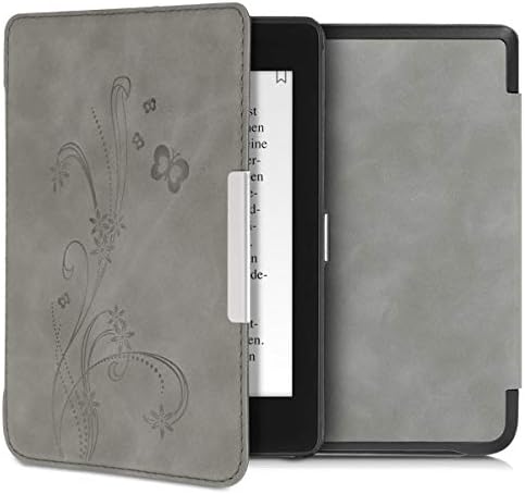 Case Kwmobile Compatível com Kindle Paperwhite - Caso E -Reader Tampa - Butterfly Grey Gray