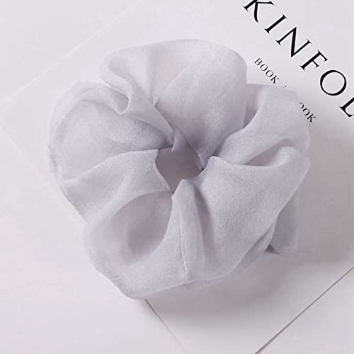 Organza Scrunchies Cabelos acessórios de cabelo 10pcs Para mulheres, pães de rabo de cavalo tranças