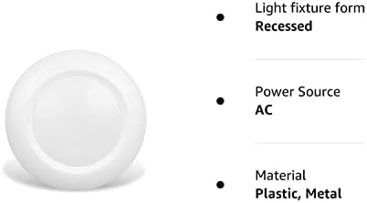 Jullison LED de 6 polegadas LED de baixo perfil embutido e superfície Luz de disco, redonda, 15w, 900 lúmens, 5000k
