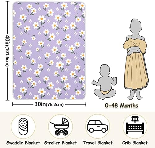 Cobertor de aba pequena cobertor de algodão para bebês, recebendo cobertor, cobertor leve e macio para berço, carrinho, cobertores