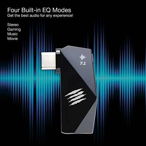 Mad Catz F.R.E.Q. Conversor de áudio digital para análise DAC-L-USB tipo C a 3,5 mm
