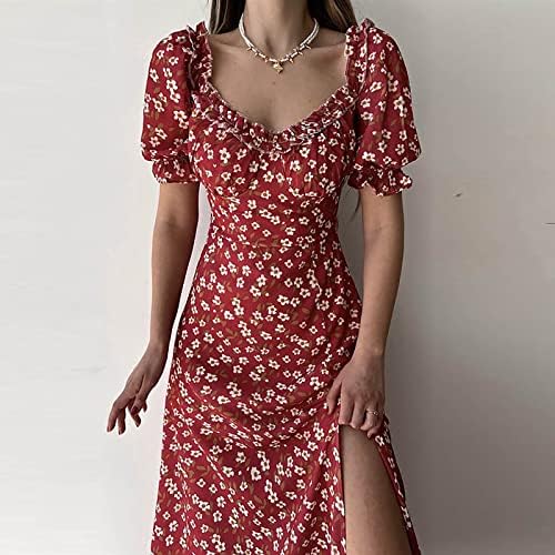 Vestidos de praia para mulheres, feminino, moda feminina, primavera e verão, pequeno vestido de laço com estampa