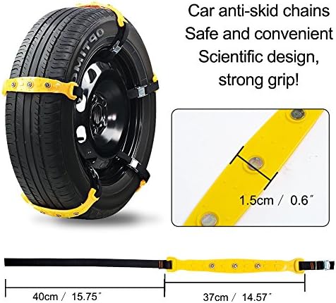 Correntes de neve meilimiyu para carro, 10pcs Universal Ajustável tração de emergência Snow lama Segurança de pneus para SUV