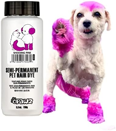 Opawz semi-permanente de cachorro tintura de cabelo, corante para cães pigmentos de qualidade alimentar, tinta de cabelo não