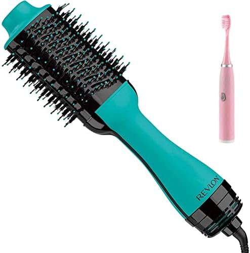 Revlon Salon Original de uma etapa de 1,0 secador de cabelo e escova de ar quente de volumizador, teal - difusor, tecnologia