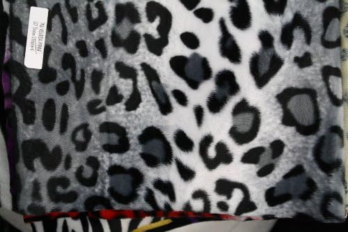 Velboa Animal Print Faux/Fake Fur Leopard Snow Fabric By the Yard