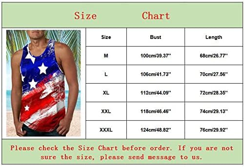 Tampa do tanque havaiana masculina do XXBR, Independence Day Manuseless Tops Summer Summer Loose Casual Beach Seaside Top T-shirt