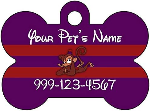 Aladdin Abu Pet Id Dog Tag Personalizado com nome e número