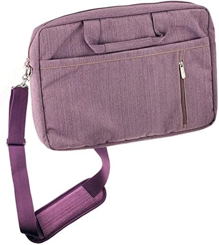 Navitech Purple Purple Sleek Water Resistente Travel Bag - Compatível com o Geo GeoBook 2e 12,5 laptop