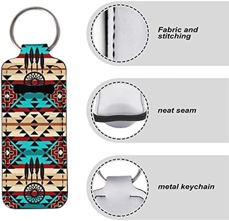 Seanative Chapstick Holder Keychain Clip-on Sleeve Lip Balm Storage Bolsa para mulheres Acessórios de viagem