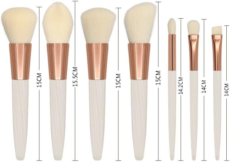 CCBUY 7 pincéis Conjunto de escovas de pó soltas Ferramentas de beleza Brushes de preparação para maquiagem de blush