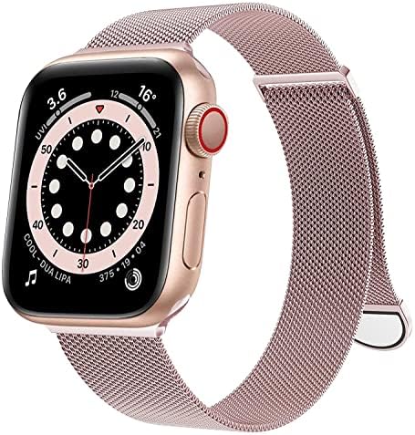 Banda de substituição de malha de aço inoxidável Yaber compatível com Apple Watch 38 mm 40mm 41mm 42 mm 44mm 45mm 49mm