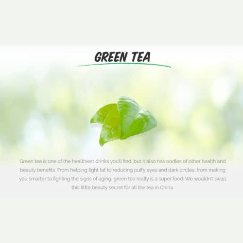 7th Heaven Green Tea descasca máscara facial, com extrato de chá verde, 3 pacote de 0,3 fl oz cada, 3 saquetas