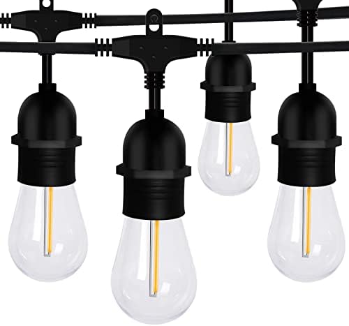Luzes de cordas ao ar livre de 100 pés de 100 pés de bulbos de lâmpadas de batedeira de estatição comercial de grau comercial LED LED