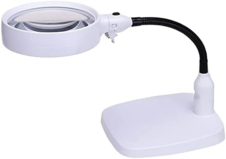 SIGOEC Microscópio Acessórios Kit Slide Preparação Camer 6 LED 10x Lâmpada de lupa Branco 110-240V Base pesada de copo