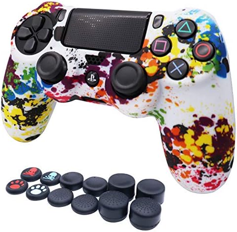 PS4 Controlador Tampa de silicone ralan, Silicone Gel Tampa do controlador de pele Compatível para PS4 /PS4 Slim /PS4