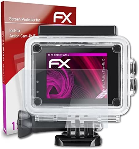 Atfolix Plastic Glass Protective Film Compatível com Icefox Action Cam 4K i5 Protetor de vidro, 9H Protetor de tela