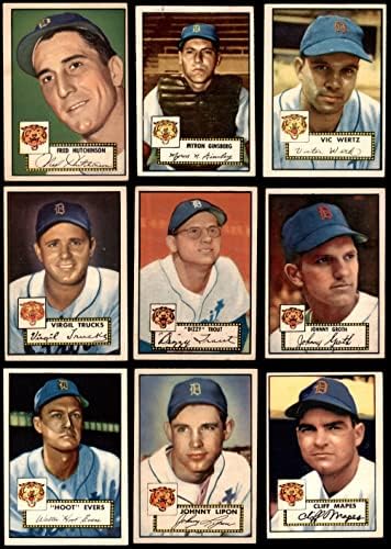 1952 Topps Detroit Tigers Low Number Team Set Detroit Tigers Ex Tigers